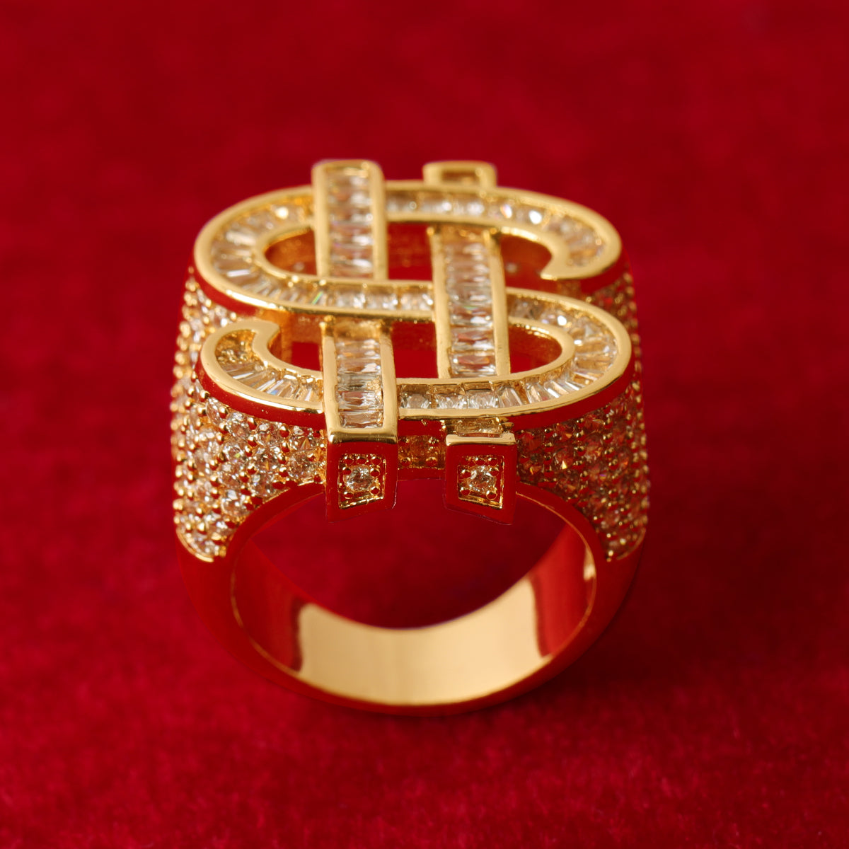 Diamond Dollar Sign Ring