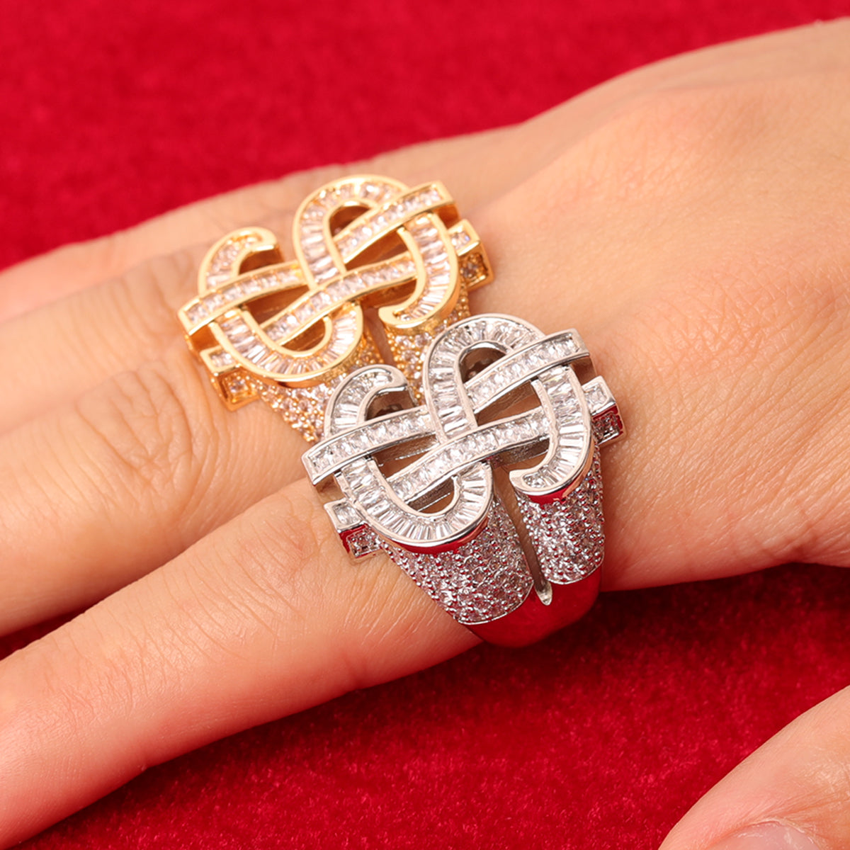 Diamond Dollar Sign Ring