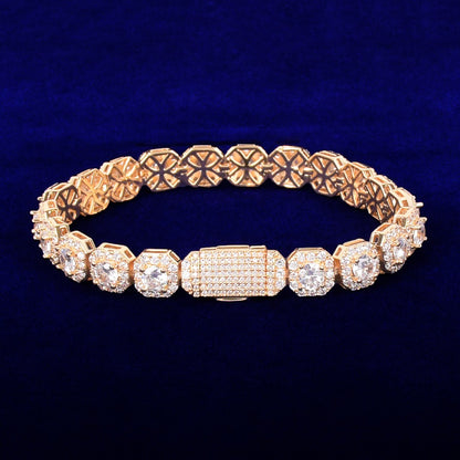 Diamond Clustered Tennis Bracelet