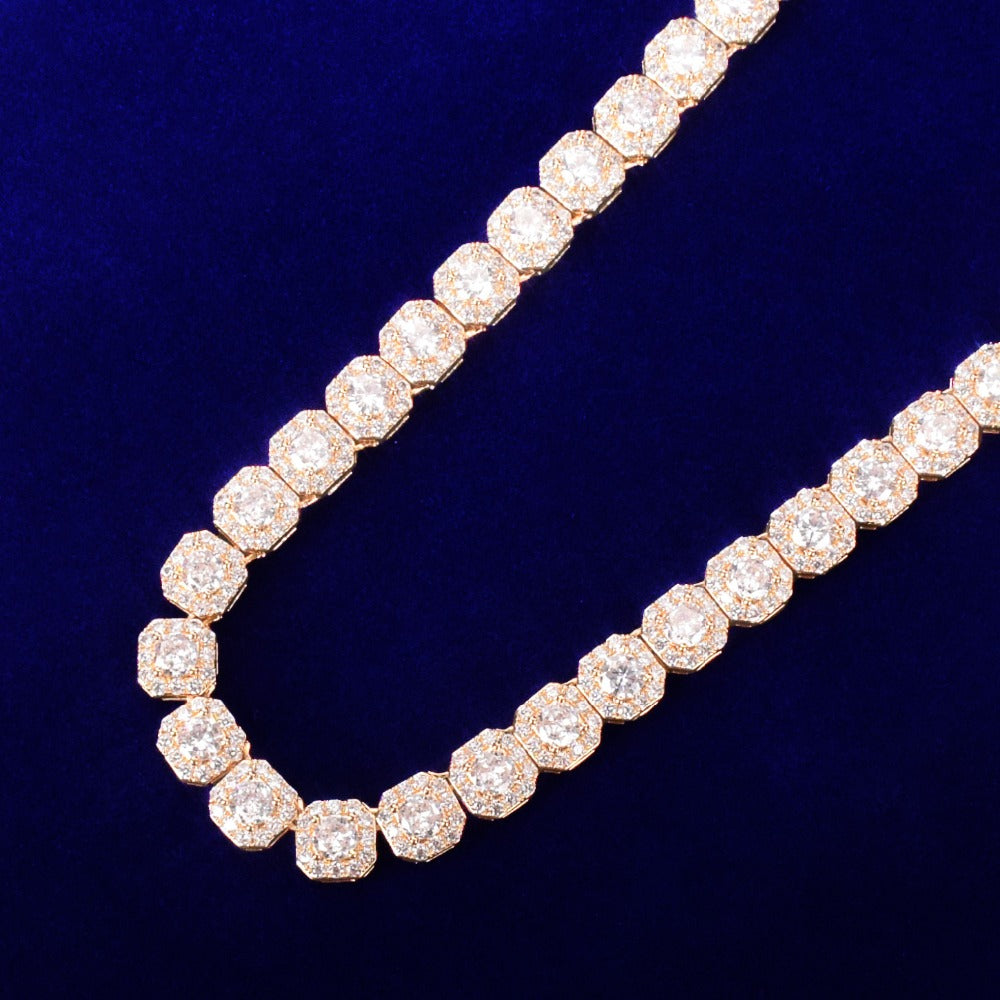 Diamond Clustered Tennis Bracelet