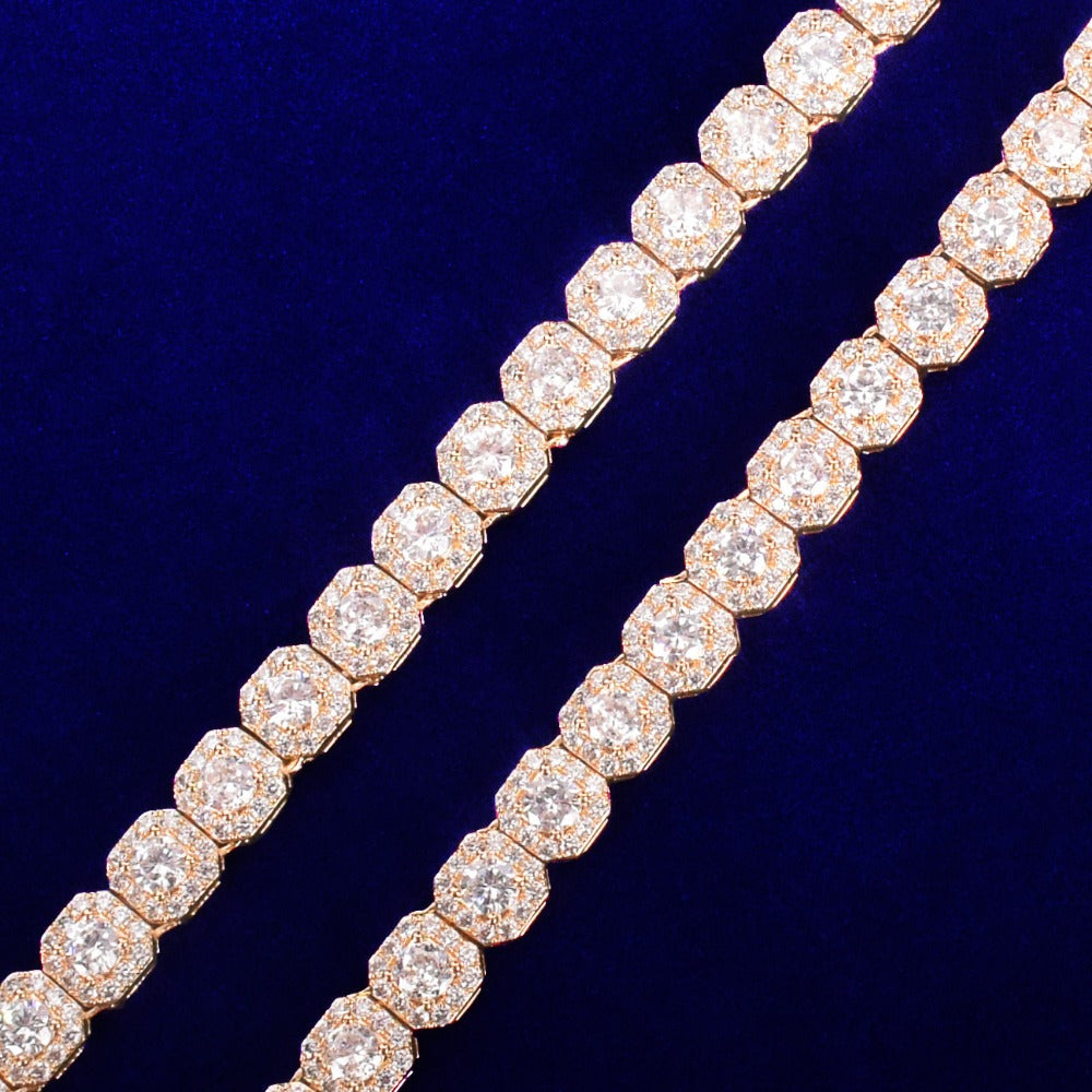 Diamond Clustered Tennis Bracelet