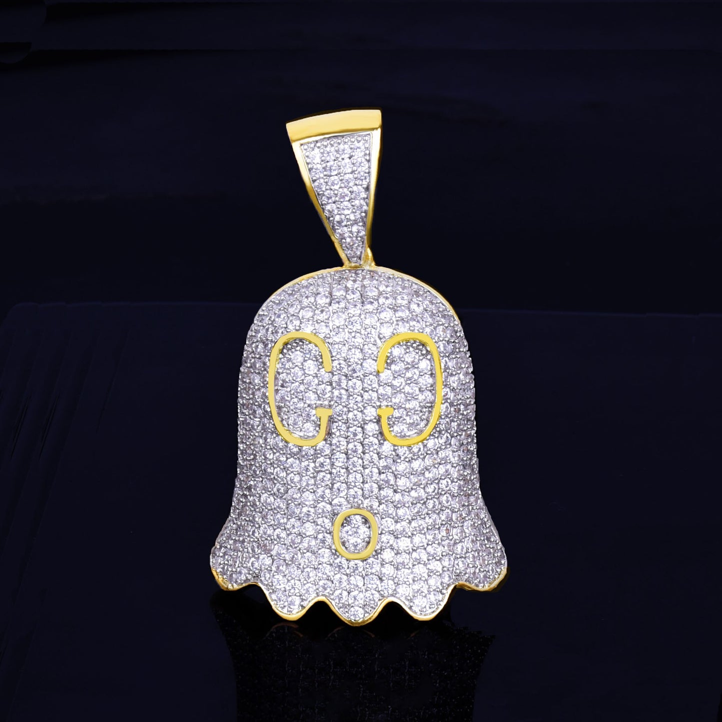 Diamond Ghost Face Pendant