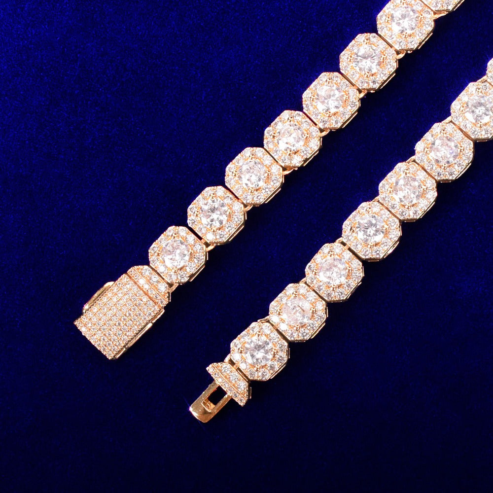 Diamond Clustered Tennis Bracelet