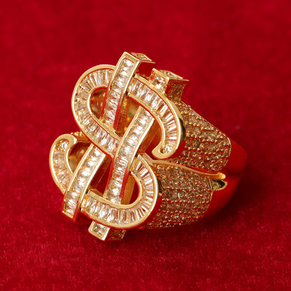 Diamond Dollar Sign Ring