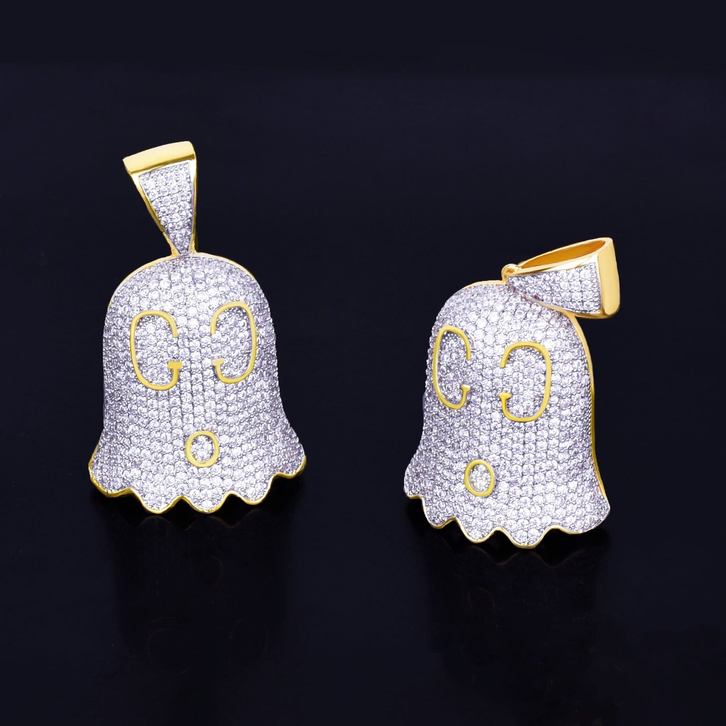 Diamond Ghost Face Pendant