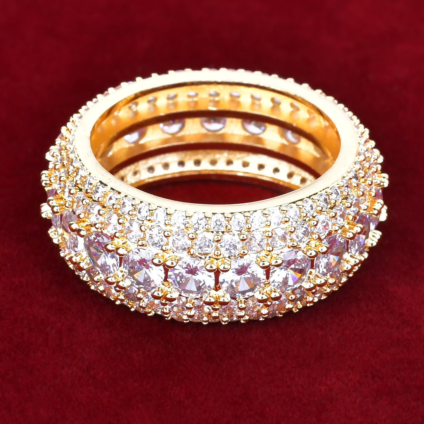 Multi Layer Diamond Ring