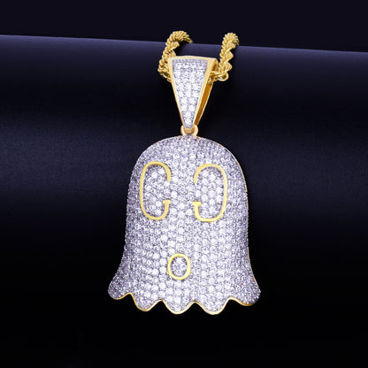 Diamond Ghost Face Pendant