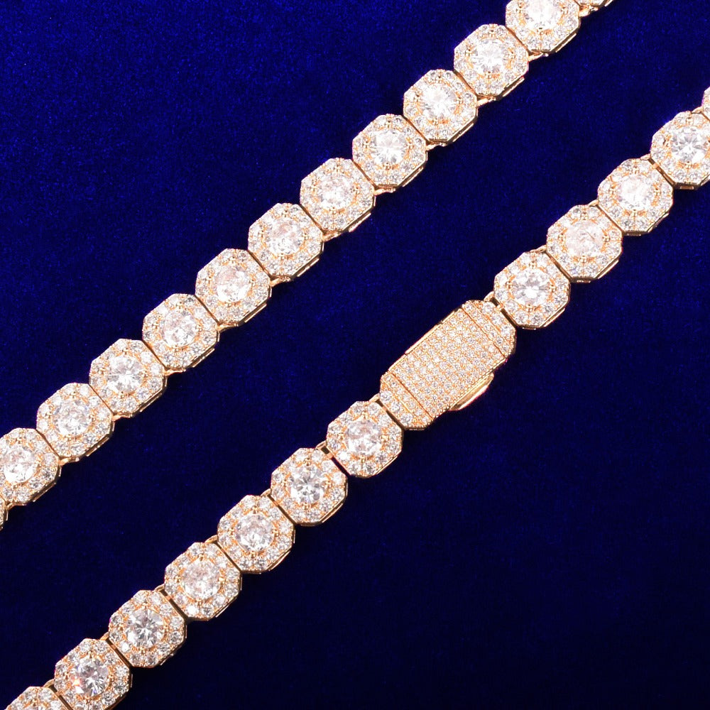 Diamond Clustered Tennis Bracelet