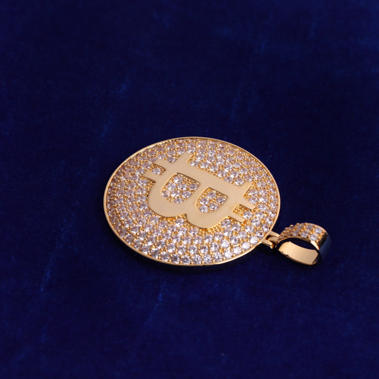 Gold Diamond Crypto Pendant